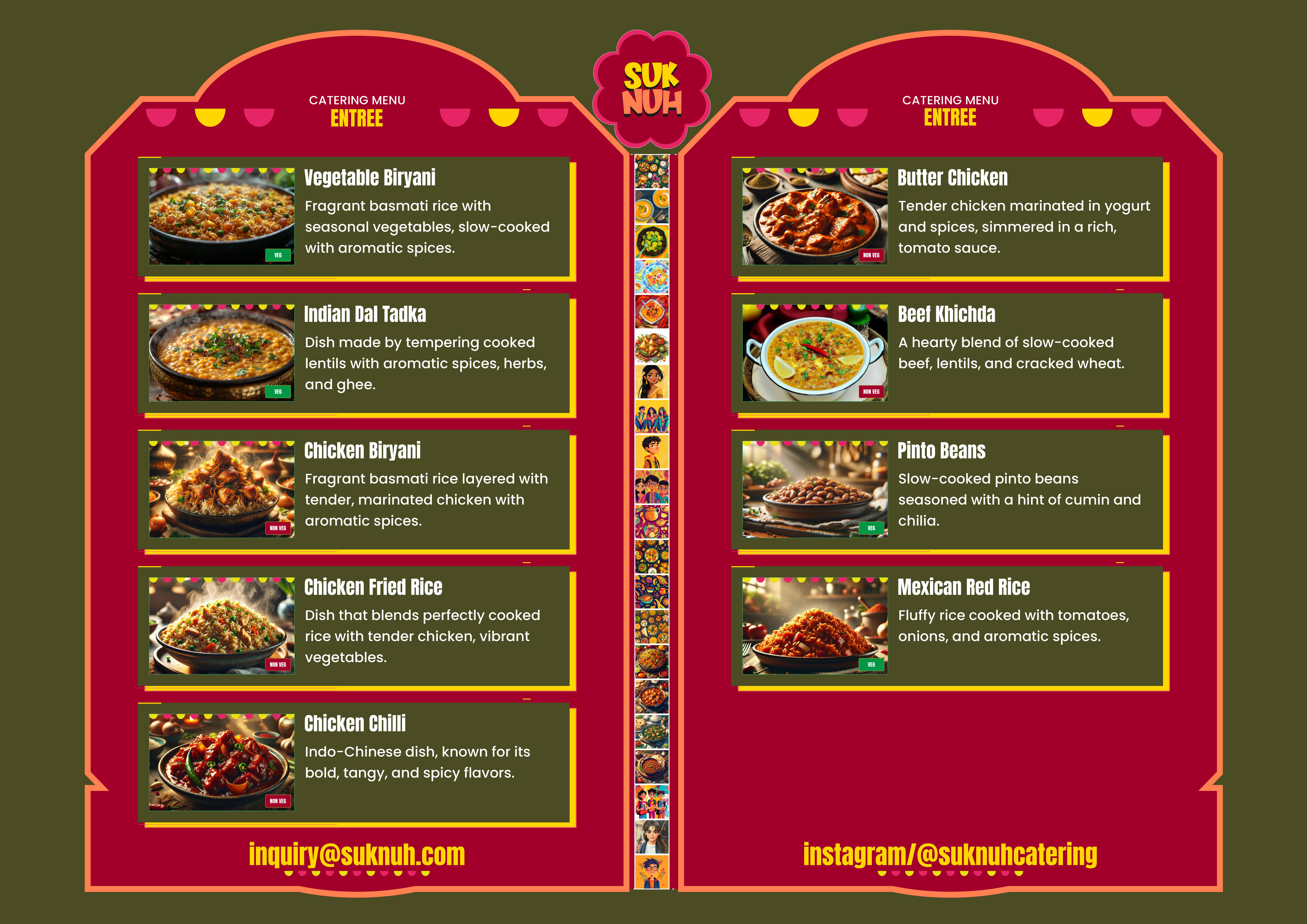 SukNuh Catering 2 Menu