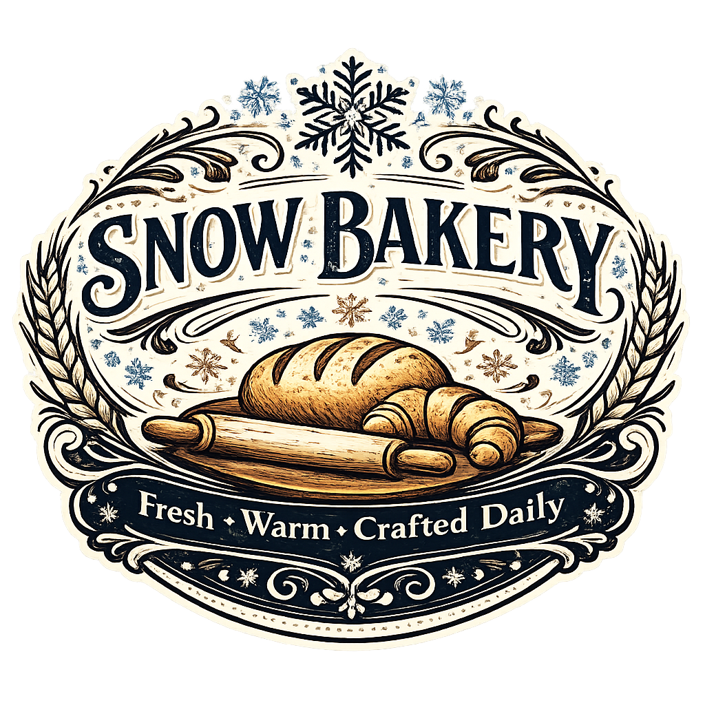 Snow Bakery emblem style logo example